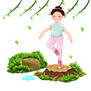 谷雨练太极女孩 谷雨练太极女孩