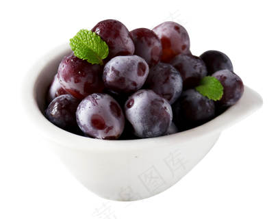 清新夏日水果黑葡萄