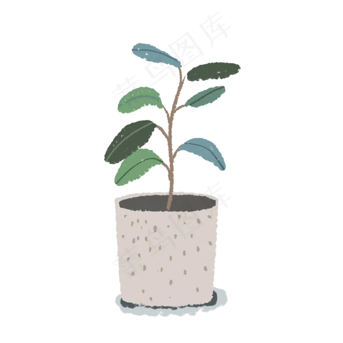 绿色植物小清新手绘,免抠元素(3000X3000(DPI:300))psd模版下载