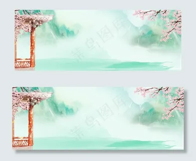 古风绿色唯美banner 古风绿色唯美banner