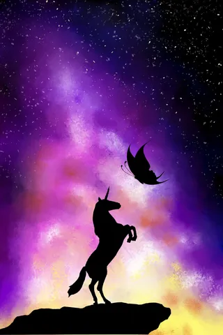 独角兽和它的蝴蝶