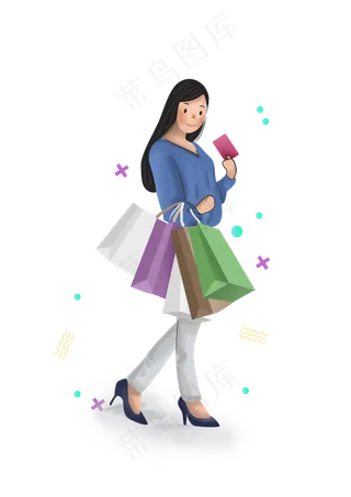 618购物节长发女孩