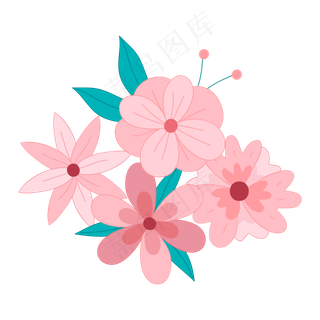 小清新花朵装饰元素