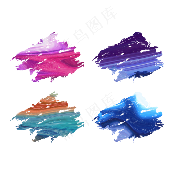彩色油画笔刷(2000X2000(DPI:300))psd模版下载