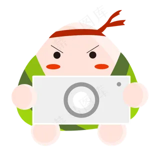 端午节卡通粽子主题相机图标