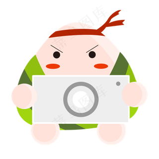 端午节卡通粽子主题相机图标