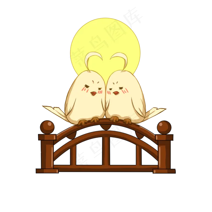 七夕鹊桥相会,免抠元素