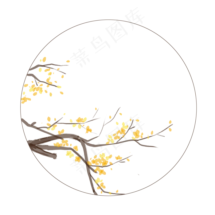 植物二十四节气小雪(2000X2000(DPI:300))psd模版下载