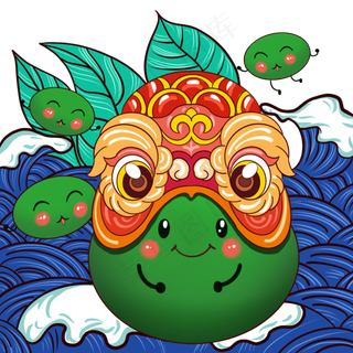 清明节国潮风可爱青团