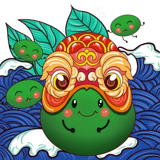 清明节国潮风可爱青团