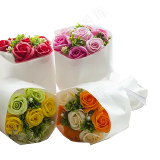 四朵新鲜花朵免抠图