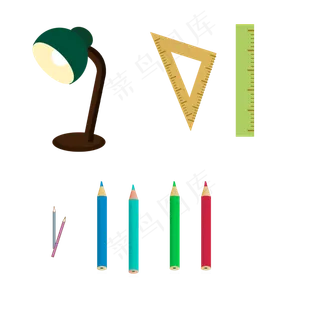 高考学习用品元素png格式