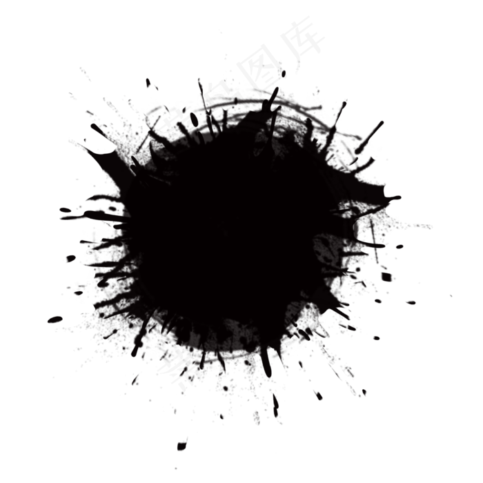 墨汁素材(2000X2000(DPI:300))psd模版下载