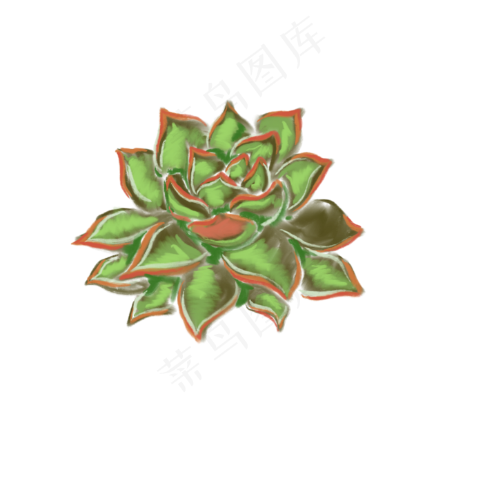 扁平风一朵鲜花插图