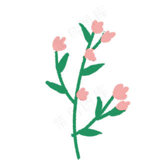 卡通粉色鲜花下载