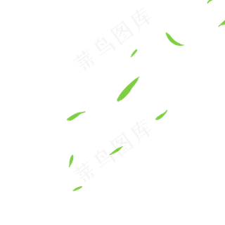 手绘清明节柳叶纷飞