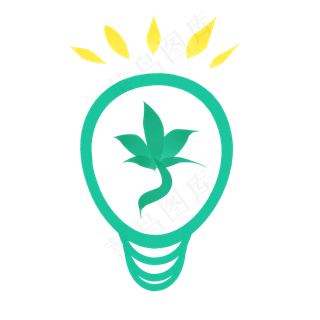 绿色环保灯泡地球日