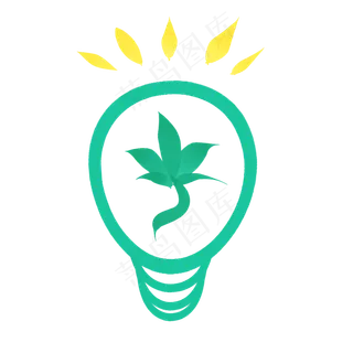 绿色环保灯泡地球日