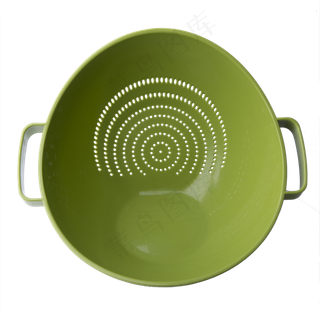 绿色塑料水果篮子实拍