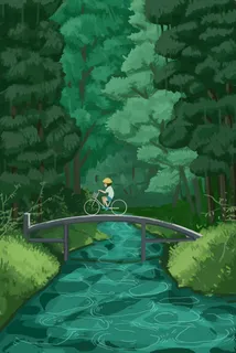 夏天小桥流水配图