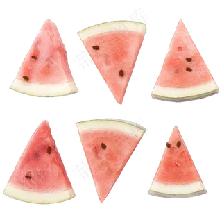 夏季水果西瓜切片 夏季水果西瓜切片