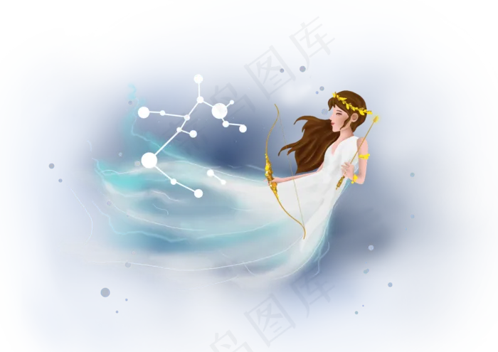 12星座射手座人物,免抠元素(4961*3508px 300 dpi )psd模版下载