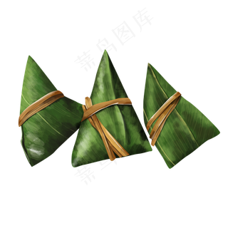 端午节写实三个粽子