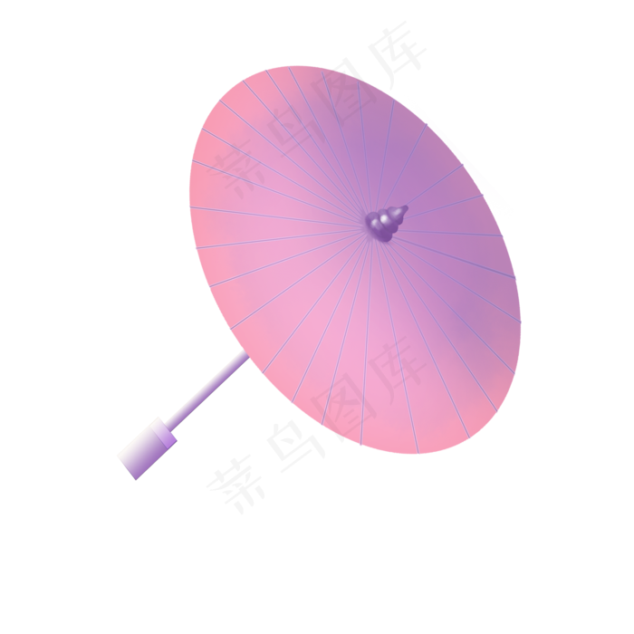 清明节小清新粉紫色雨伞