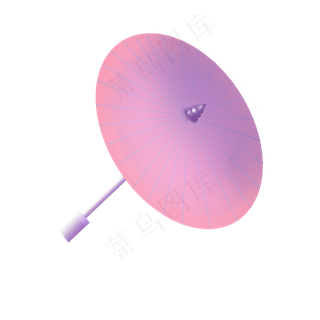 清明节小清新粉紫色雨伞
