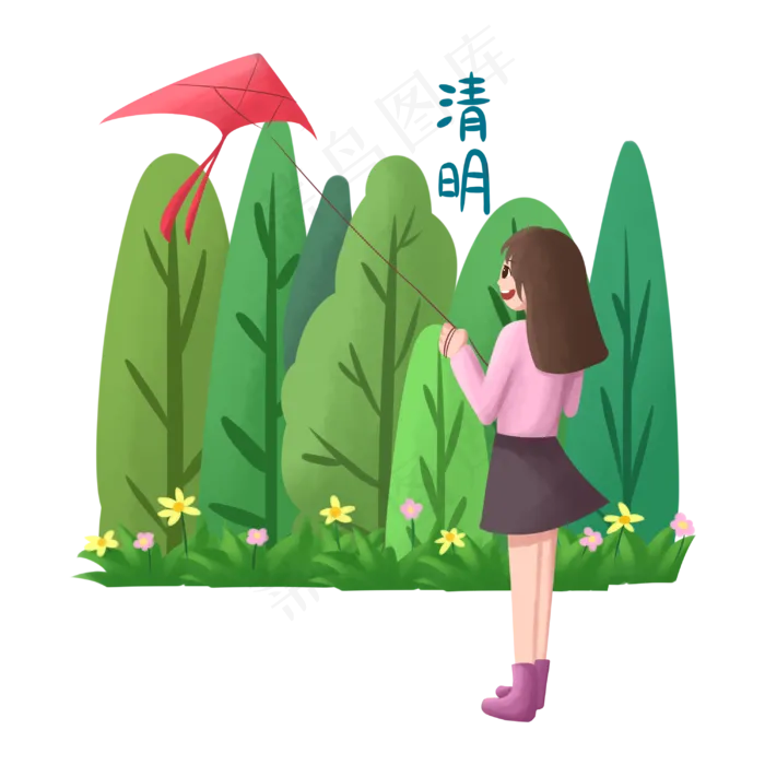 清明节放风筝