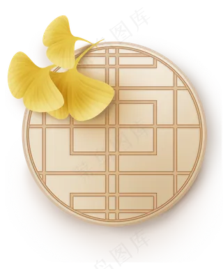 秋天中国风窗子和银树叶