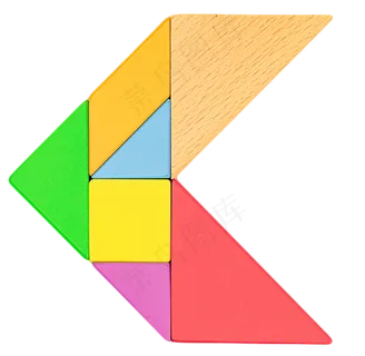 儿童早教玩具七巧板箭头方向,免抠元素