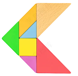 儿童早教玩具七巧板箭头方向,免抠元素