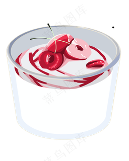 樱桃美味酸奶