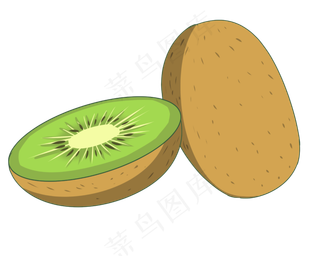 卡通夏季猕猴桃画