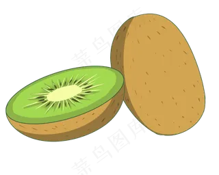 卡通夏季猕猴桃画