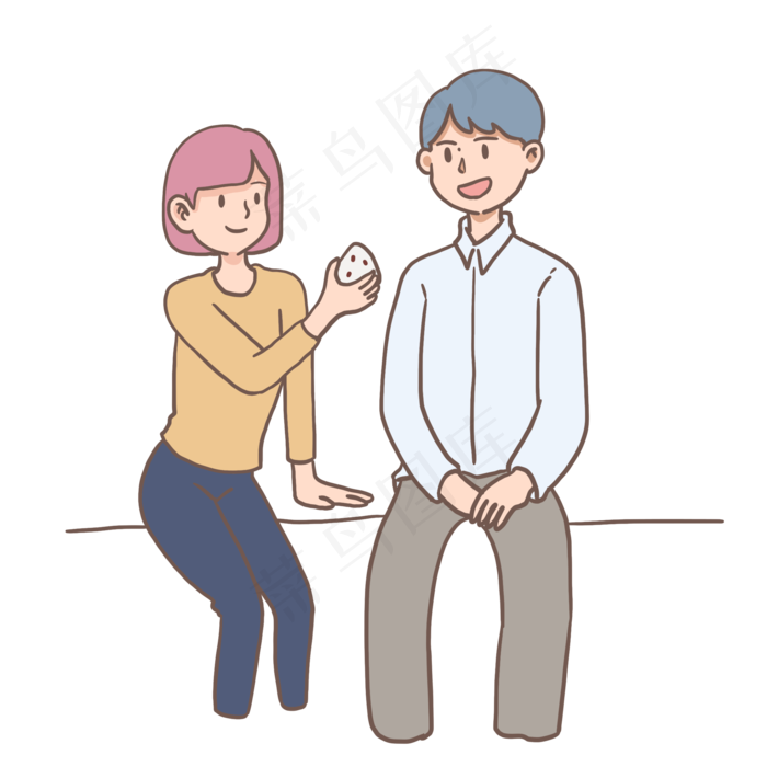 端午节吃粽子的男孩女孩免抠元素