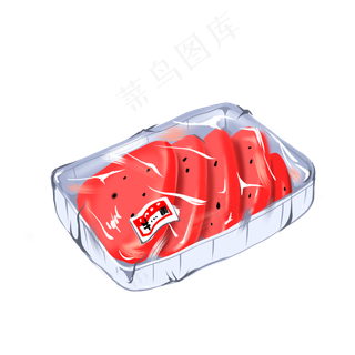 夏天解暑超市保鲜膜盒装西瓜