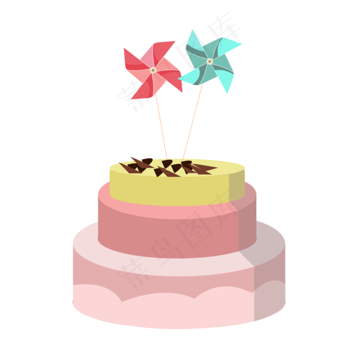 儿童粉色生日蛋糕