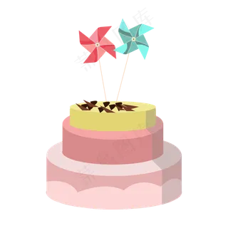 儿童粉色生日蛋糕