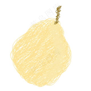 黄色的线条水果免抠图