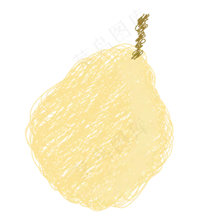 黄色的线条水果免抠图