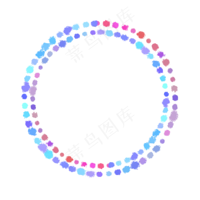 粉色笔触笔刷环形边框(2000X2000(DPI:300))psd模版下载