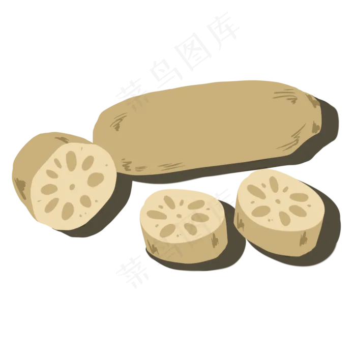 荷叶白茎根茎蔬菜(2000X2000(DPI:300))psd模版下载
