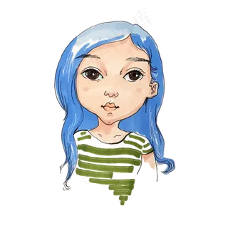 手绘小朋友小姑娘儿童免抠PNG