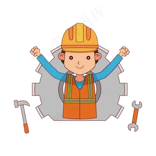 卡通五一劳动节矢量素材