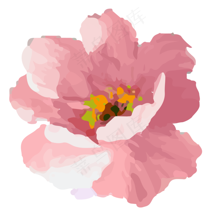 花瓣风格矢量玫瑰(2000*2000px 300 dpi )ai矢量模版下载