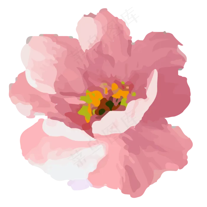 花瓣风格矢量玫瑰(2000*2000px 300 dpi )ai矢量模版下载