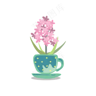 手绘绿植植物盆栽