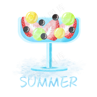 夏日装饰节气冰激凌,免抠元素